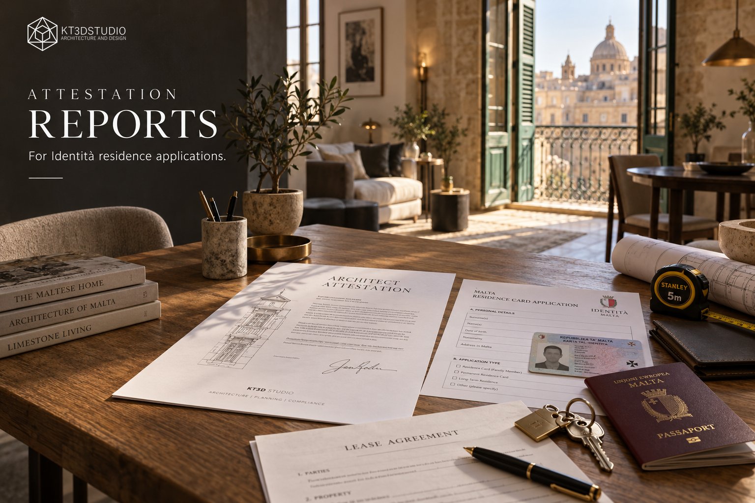Architect attestation for Identità residence applications in Malta